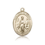 Our Lady of Knock Medal, 14 Karat Gold, Large - 14 KT Yellow Gold