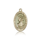 St. Christopher Medal, 14 Karat Gold - 14 KT Yellow Gold