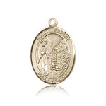 St. Fiacre Medal, 14 Karat Gold, Large - 14 KT Yellow Gold