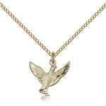 Holy Spirit Medal, Gold Filled - Gold-tone