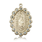 Our Lady of Guadalupe Medal, 14 Karat Gold - 14 KT Yellow Gold