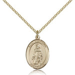 St. Peregrine Laziosi Medal, Gold Filled, Medium - Gold-tone
