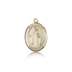 St. Justin Medal, 14 Karat Gold, Medium - 14 KT Yellow Gold