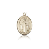 St. Justin Medal, 14 Karat Gold, Medium - 14 KT Yellow Gold