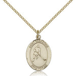 St. Sebastian Ice Hockey Medal, Gold Filled, Medium - Gold-tone
