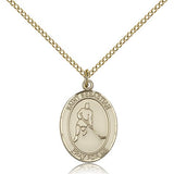 St. Sebastian Ice Hockey Medal, Gold Filled, Medium - Gold-tone
