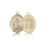 St. Benedict Medal, 14 Karat Gold, Medium - 14 KT Yellow Gold