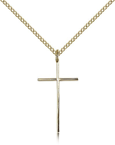 Cross Pendant, Gold Filled - Gold-tone