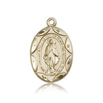 Miraculous Medal, 14 Karat Gold - 14 KT Yellow Gold