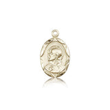 Scapular Medal, 14 Karat Gold - 14 KT Yellow Gold
