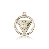 Holy Spirit Medal, 14 Karat Gold - 14 KT Yellow Gold