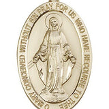 Miraculous Medal, 14 Karat Gold - 14 KT Yellow Gold