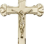 Crucifix Pendant, 14 Karat Gold - 14 KT Yellow Gold
