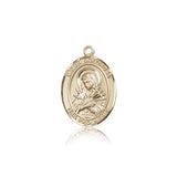 Mater Dolorosa Medal, 14 Karat Gold, Medium - 14 KT Yellow Gold