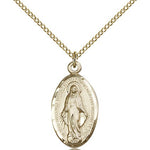 Miraculous Medal, Gold Filled - Gold-tone