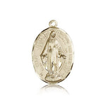 Immaculate Conception Medal, 14 Karat Gold - 14 KT Yellow Gold