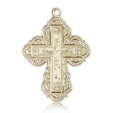 Irene Cross Pendant, 14 Karat Gold - 14 KT Yellow Gold