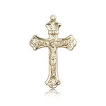 Crucifix Pendant, 14 Karat Gold - 14 KT Yellow Gold