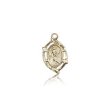Scapular Medal, 14 Karat Gold - 14 KT Yellow Gold