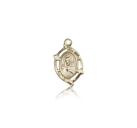 Scapular Medal, 14 Karat Gold - 14 KT Yellow Gold