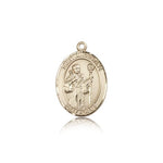 St. Augustine Medal, 14 Karat Gold, Medium - 14 KT Yellow Gold