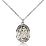Blessed Karolina Kozkowna Medal, Sterling Silver, Medium - 18&quot; 1.2mm Sterling Silver Chain + Clasp