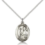 St. Regis Medal, Sterling Silver, Medium - 18&quot; 1.2mm Sterling Silver Chain + Clasp