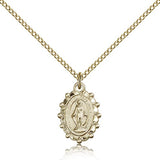 Miraculous Medal, Gold Filled - Gold-tone