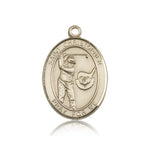 St. Christopher Golf Medal, 14 Karat Gold, Large - 14 KT Yellow Gold