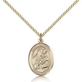 St. Anthony of Padua Medal, Gold Filled, Medium - Gold-tone