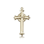 Cross Pendant, 14 Karat Gold - 14 KT Yellow Gold