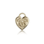 Communion Heart Medal, 14 Karat Gold - 14 KT Yellow Gold