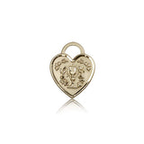 Communion Heart Medal, 14 Karat Gold - 14 KT Yellow Gold