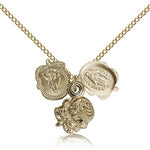 Rosebud Medal, Gold Filled - Gold-tone
