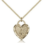 Miraculous Heart Medal, Gold Filled - Gold-tone