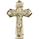Crucifix Pendant, 14 Karat Gold - 14 KT Yellow Gold