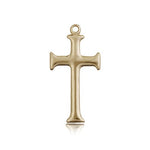 Cross Pendant, 14 Karat Gold - 14 KT Yellow Gold