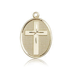 Cross Pendant, 14 Karat Gold - 14 KT Yellow Gold