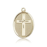 Cross Pendant, 14 Karat Gold - 14 KT Yellow Gold
