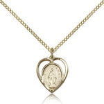 Miraculous Medal, Gold Filled - Gold-tone