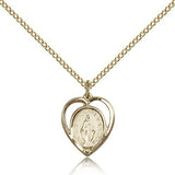 Miraculous Medal, Gold Filled - Gold-tone