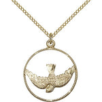 Holy Spirit Medal, Gold Filled - Gold-tone
