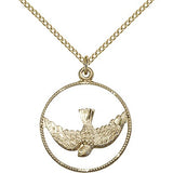 Holy Spirit Medal, Gold Filled - Gold-tone