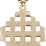 Cross Pendant, Gold Filled - 24&quot; 2.4mm Gold Plated Endless Chain