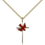 Holy Sprit Cross Pendant, Gold Filled - Gold-tone
