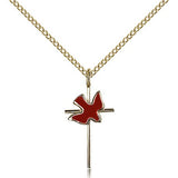 Holy Sprit Cross Pendant, Gold Filled - Gold-tone