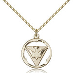 Holy Spirit Medal, Gold Filled - Gold-tone