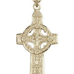 Scriptures Cross Pendant, Gold Filled - 24&quot; 2.4mm Gold Plated Endless Chain