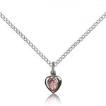 Miraculous Medal, Sterling Silver - 18&quot; 1.2mm Sterling Silver Chain + Clasp