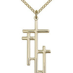 Cross Pendant, Gold Filled - Gold-tone